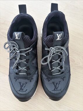 Louis Vuitton Black and White LV Mesh Sneakers for women